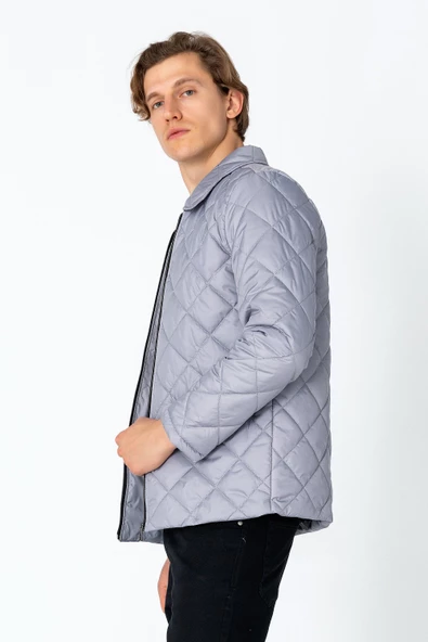 Erkek Regular Fit İçi Desenli Rahat Şık Mont - 10