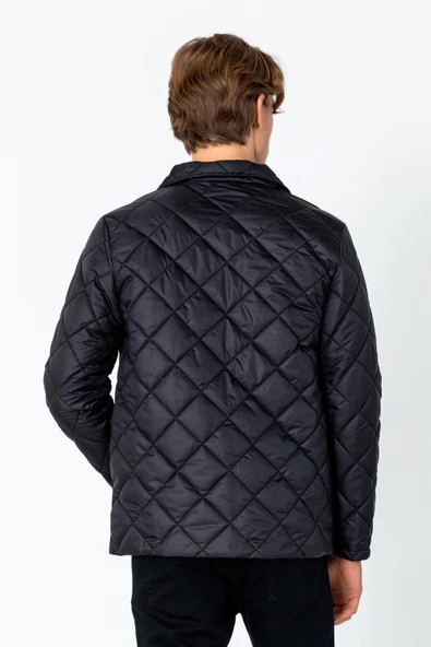 Erkek Regular Fit İçi Desenli Rahat Şık Mont - 4