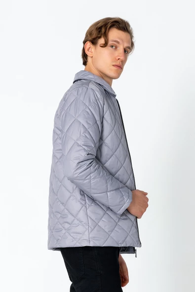 Erkek Regular Fit İçi Desenli Rahat Şık Mont - 12