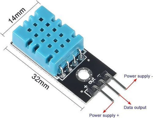 DHT11 Sıcaklık ve Nem Sensör Modülü (Kablolu) - Resim 2