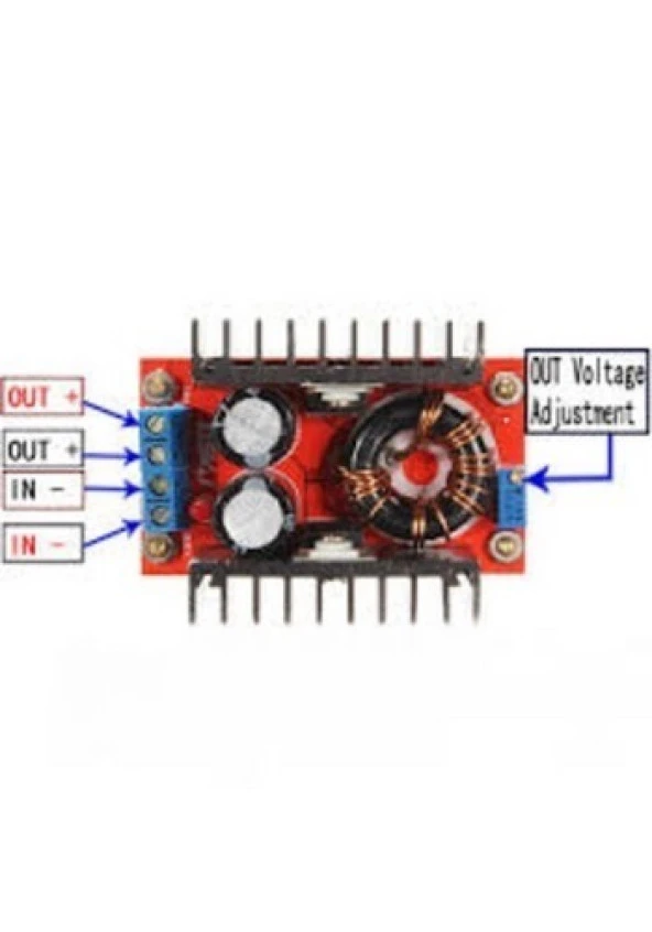 150W DC-DC Ayarlanabilir Gerilim Yükseltici Modülü - Resim 2