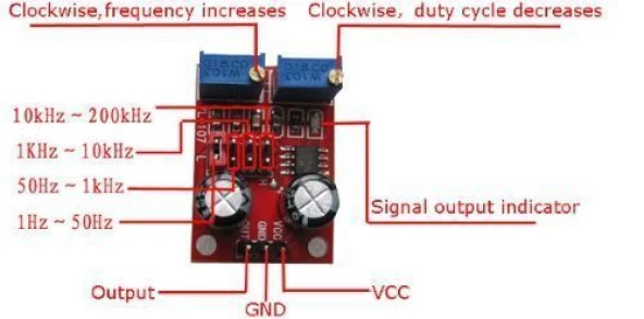 NE555 Ayarlanabilir Darbe Modülatörü - Resim 2