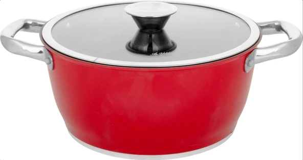 Aryıldız Trendy İnduction Prestige 24 Cm Derin Tencere - Kırmızı ürün görseli