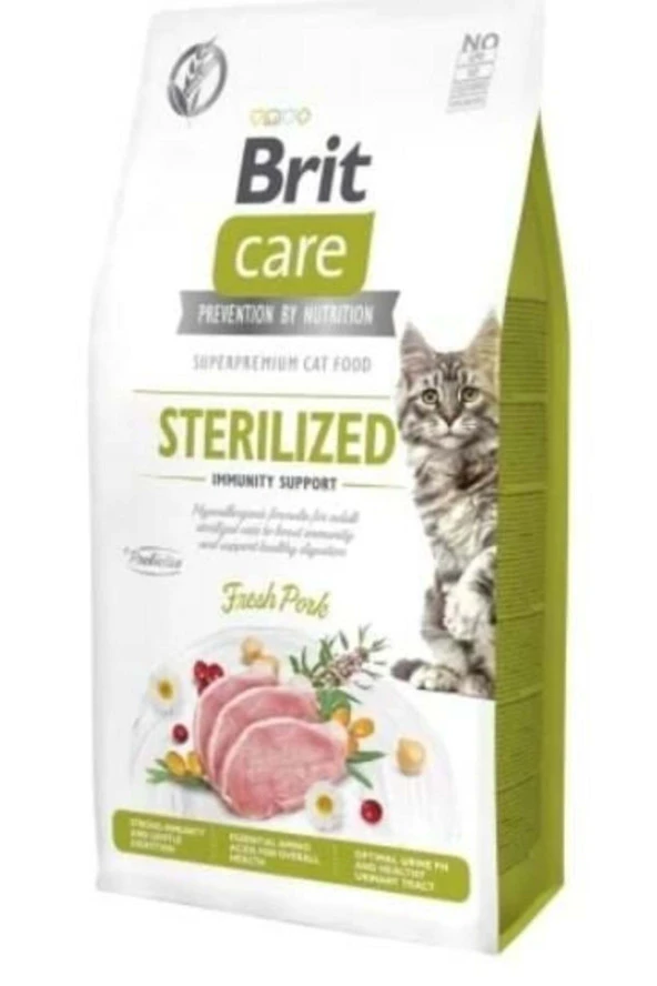 Brit Care Immunity Prebiotik Içerikli Domuzlu Kısırlaştırılmış Kedi Maması 2 Kg