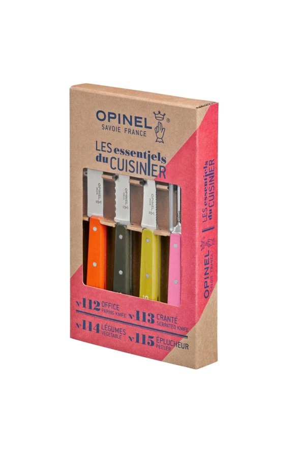 Opinel Essential Küçük Mutfak Bıçağı Seti Renkli