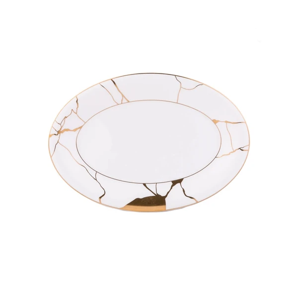 Jumbo Marble Bone 61 Parça 12 Kişilik Yemek Takımı - Resim 9