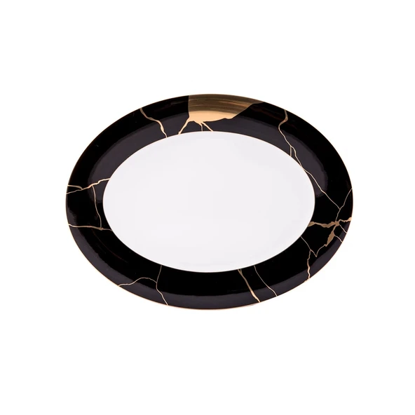 Jumbo Marble Bone 61 Parça 12 Kişilik Yemek Takımı - Resim 8