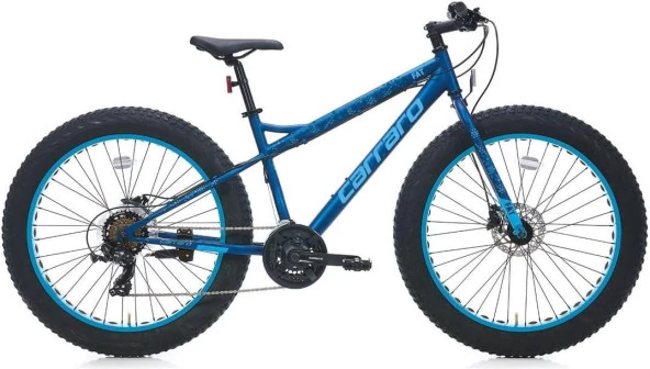 Carraro 26 Jant Fat Bike Bisiklet 21 Vites 43 Kadro Hidrolik Fren Açık Ve Koyu Mavi