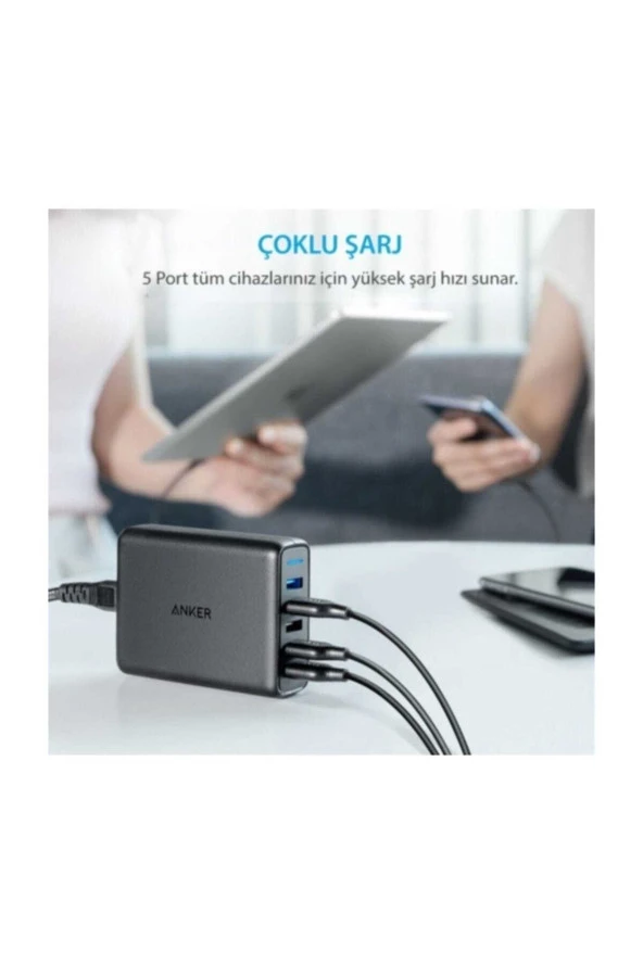Powerport 5 Speed 63w Quickcharge 3.0 Seyahat Hızlı Şarj Cihazı - 3