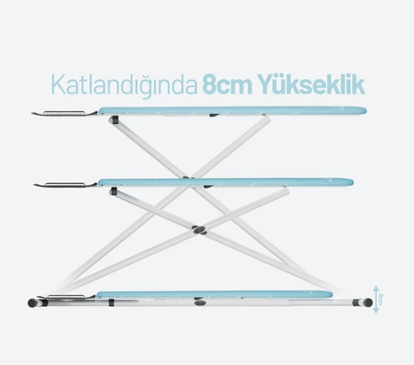 Gazzella SM/GZM 800 DS Duty Standart Ütü Masası - Mavi - 5
