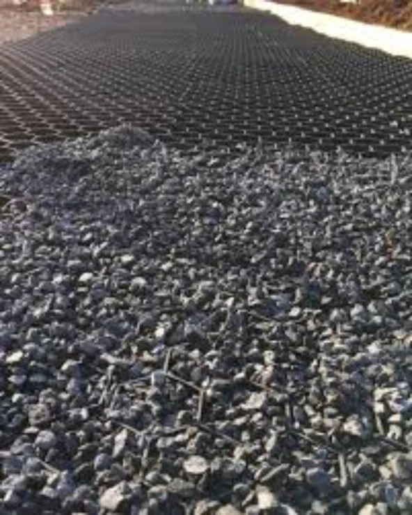 Plastik Çakıl Tutucu Zemin Çakıl Izgarası Antrasit Pratik 4 adet 1 metrekare - 4