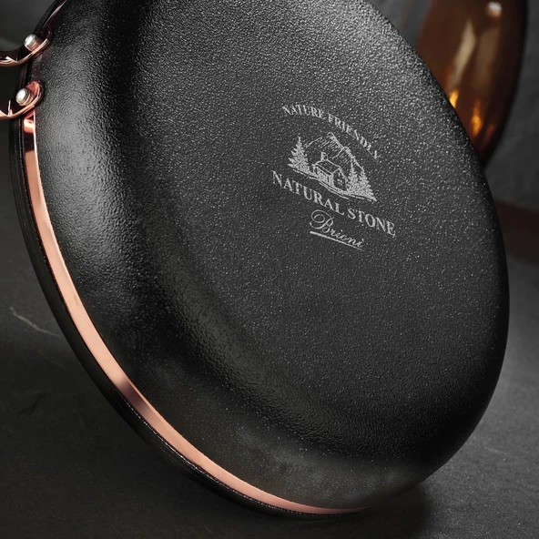 Brioni Royal Stone 7 Parça Tencere Seti - Antrasit/Bakır - 8