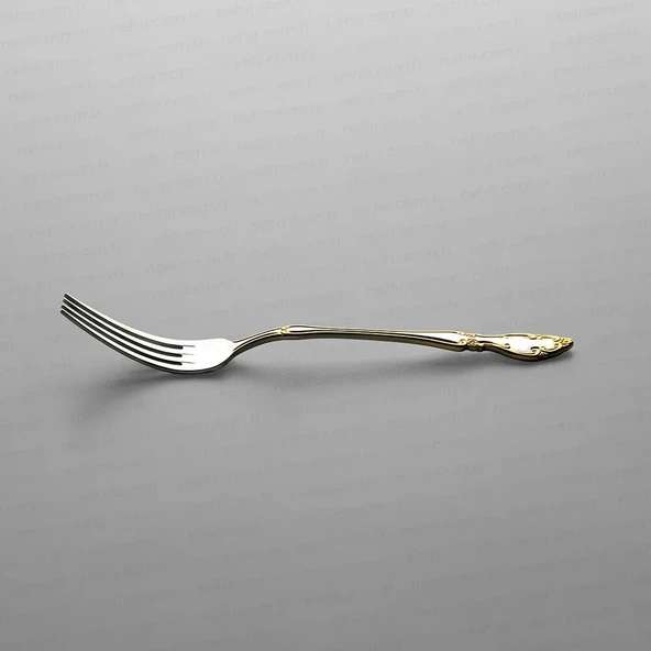 Nehir Adriana Altın Sade 84 Parça Kutulu Çatal Kaşık Bıçak Takımı - Resim 7