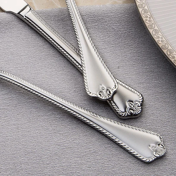 Nehir Fulya Saten 6lı Tatlı Bıçak - Resim 2