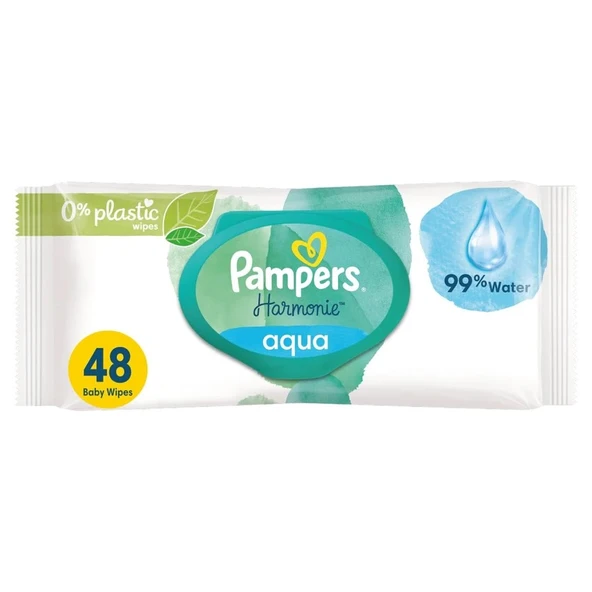 Prima Pampers Harmonie Islak Havlu Mendil Aqua Pure 48 Yaprak 18 Li Set (864 Yaprak) Organik Pamuk - 2