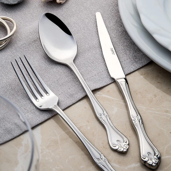 Nehir Lalezar Saten 6lı Yemek Çatal ürün görseli 1