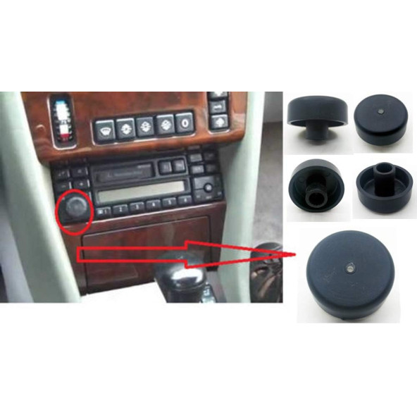 Mercedes-Benz E-Class W124 1984-1993 ile Uyumlu Radyo Ses Düğmesi Kapağı - 7