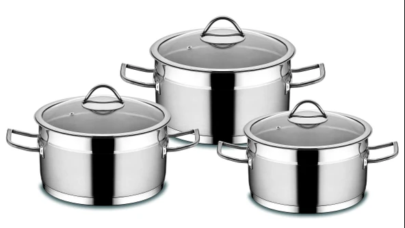 Kahramanlar Sırma 6 Parça Çelik Tencere Seti ürün görseli