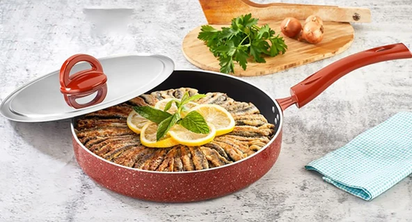 Kahramanlar Kiremit Teflon Balık Tava 28 cm ürün görseli 1