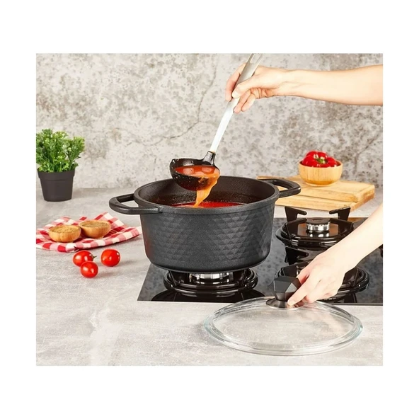 Kahramanlar Motto Döküm Derin Tencere-24 cm - 3