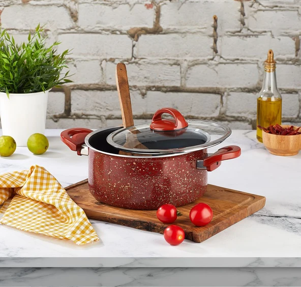 Kahramanlar Kiremit Teflon Derin Tencere 30 cm ürün görseli