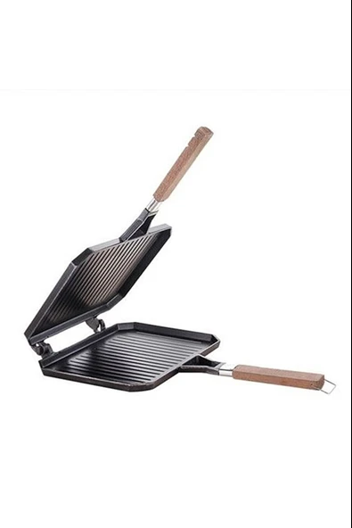 Taşhan T-0083 Greblon Kaplama Çıkarılabilir Plakalı Pratik Ocak Üstü Tost Makinesi-23.5x17.5 cm ürün görseli 1