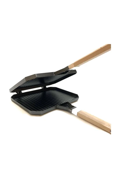 Taşhan T-0083 Greblon Kaplama Çıkarılabilir Plakalı Pratik Ocak Üstü Tost Makinesi-23.5x17.5 cm - 2
