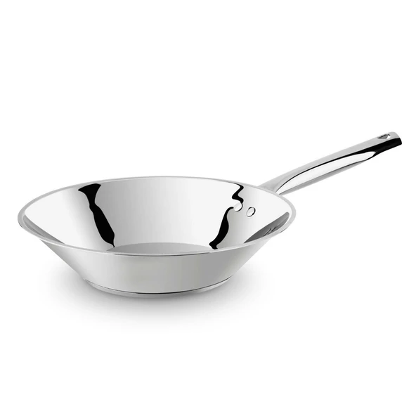 Lines Chef 28 Cm Metal Kulp Çelik Wok Tava