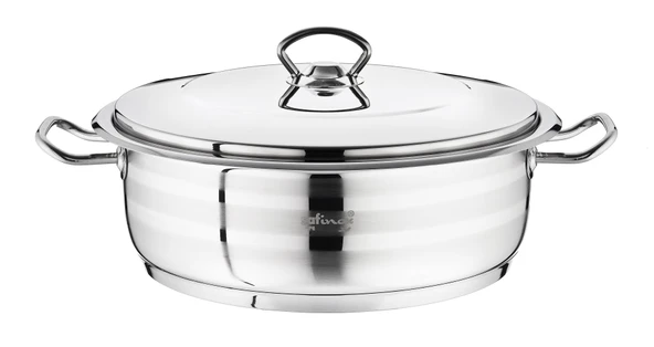 Safinox Flavia Çelik Kısa Tencere 36x13 cm-12 Litre - 1