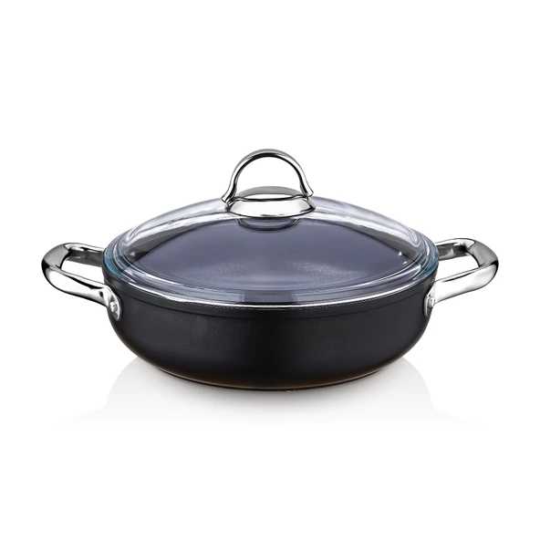 Saflon Titanyum İndüksiyon Tabanlı 24 Cm Kısa Tencere - 3.2 Litre ürün görseli