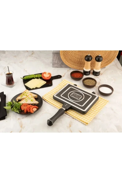 Taşhan T-0533 İç Dış Granit Lüx Ocak Üstü El Tost Makinesi-24x19 cm - 4