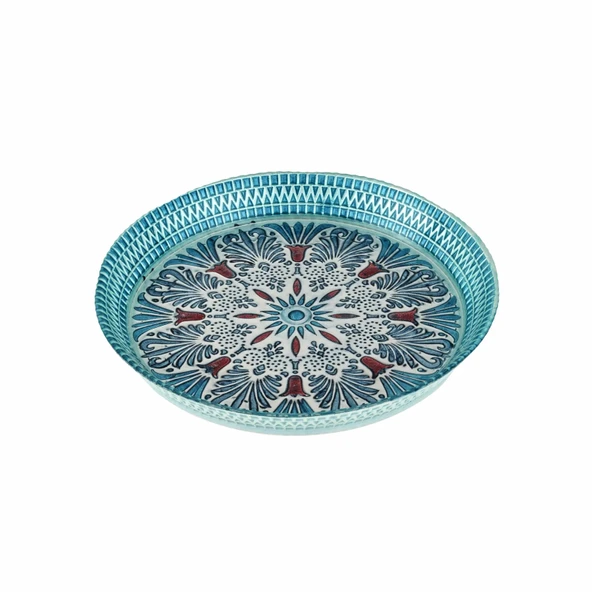 Karaca Home Anatoly Dekoratif Tepsi 32 cm Mavi ürün görseli 1