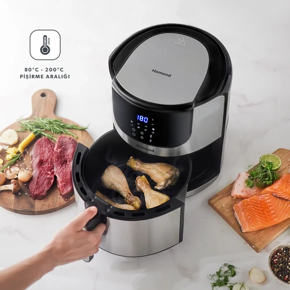 Homend Airfryday 2502h 8 Farklı Program, Dokunmatik Ekran, 5l Airfryer - 5