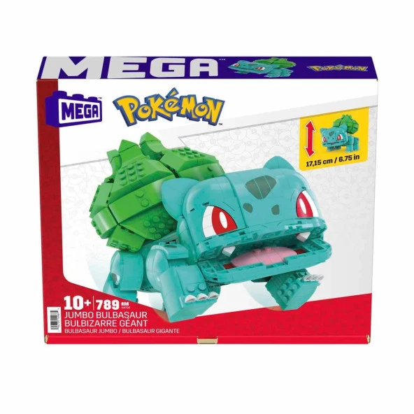 HNT96 MEGA Pokémon™ Jumbo Bulbasaur 789 parça +10 yaş