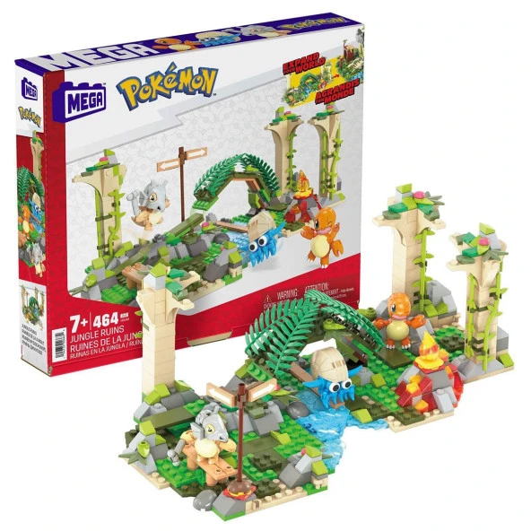 HDL86 MEGA™ Pokémon™ Jungle Ruins - Adventure Builder Antik Kent Seti 464 parça +7 yaş