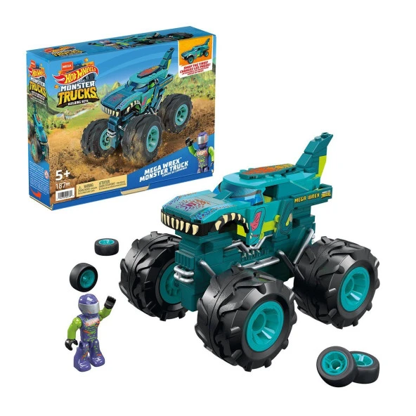HDJ95 MEGA™ Hot Wheels® Wrex™ Monster Truck 187 parça +5 yaş - Resim 11