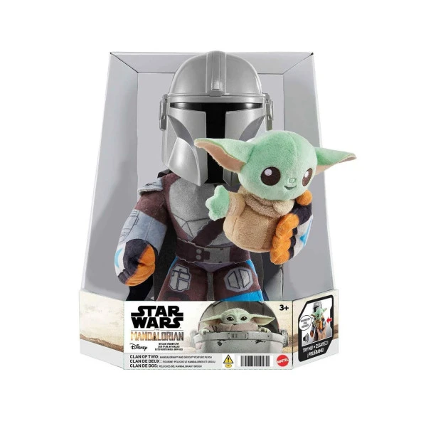 HNT52 Star Wars Mandalorian Sesli Pelüş Figür - Resim 5
