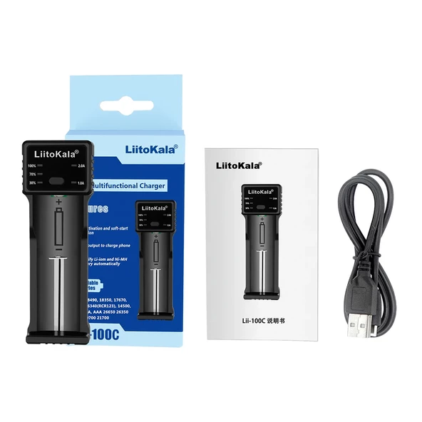 LIITOKALA LII-100C UNİVERSAL AA/AAA/18650/14500/123A AKILLI TEKLİ PİL ŞARJ CİHAZI ALETİ - 3