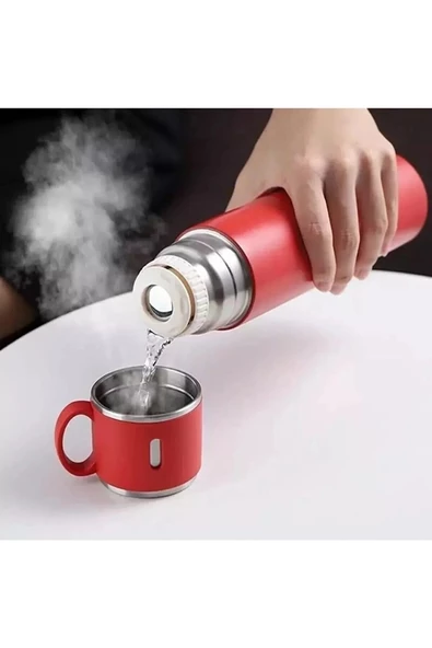 20-24 SAAT SICAK SOĞUK MUHAFAZALI 316 KALİTELİ ÇELİK BARDAKLI TERMOS 580 ML KALİTE TESADÜF DEĞİLDİR - 3