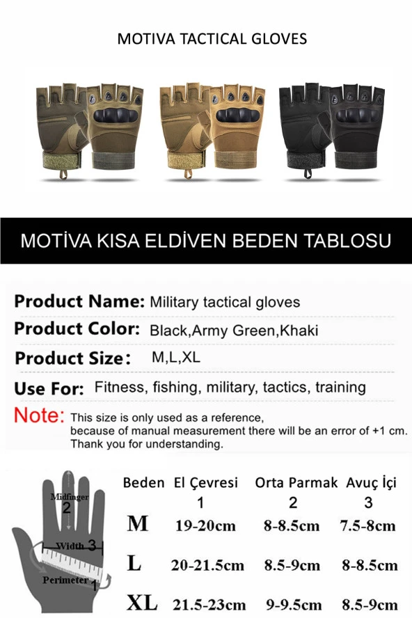 511 Model Taktik Combat Motosiklet Bisiklet Outdoor Sport Korumalı Yarım Parmaksız Eldiven - 3