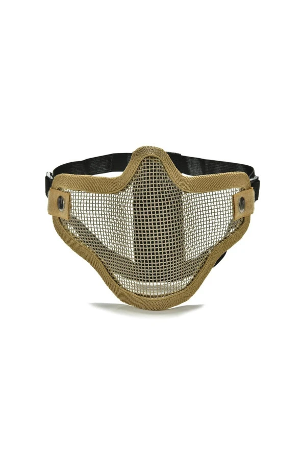 Airsoft Yüz Maskesi Tan Renk Koruyucu Pro Çelik Tel Maske