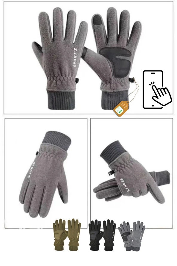 Polar Eldiven Soğuk Hava Dokunmatik Kışlık Spor Motosiklet Asker Taktik Kar Eldiveni - 3