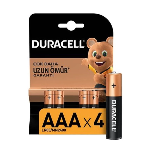 Duracell AAA 4'lü İnce Pil - LR03/MN1500-