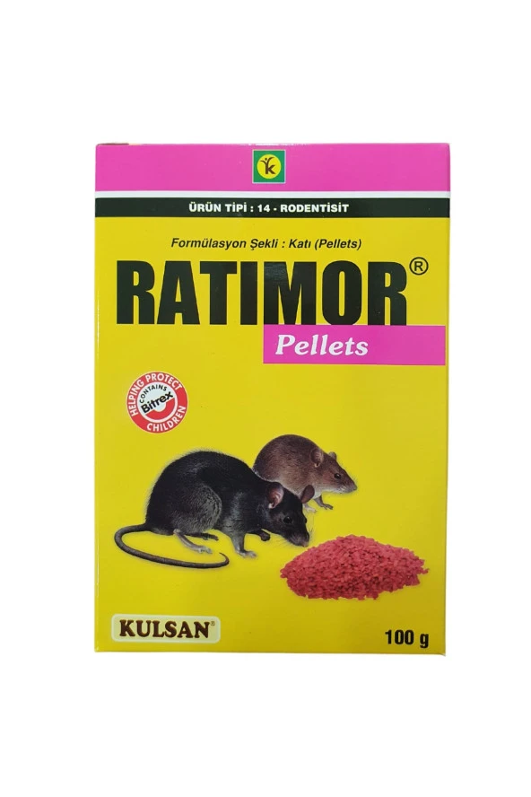 Kulsan İlaç Ratimor Pellet Fare Zehiri 100 G + Uygulama Eldiveni