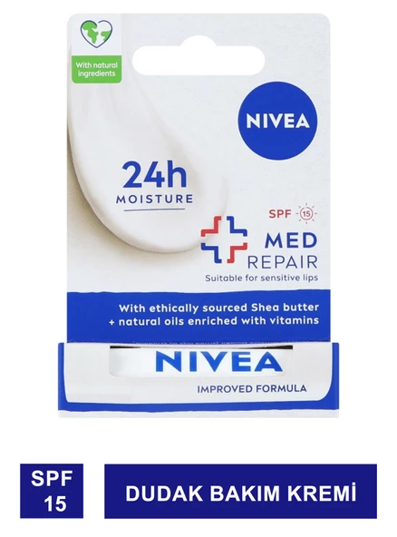 Nivea Lip Med Repair SPF 15 Dudak Bakım Kremi 4,8gr