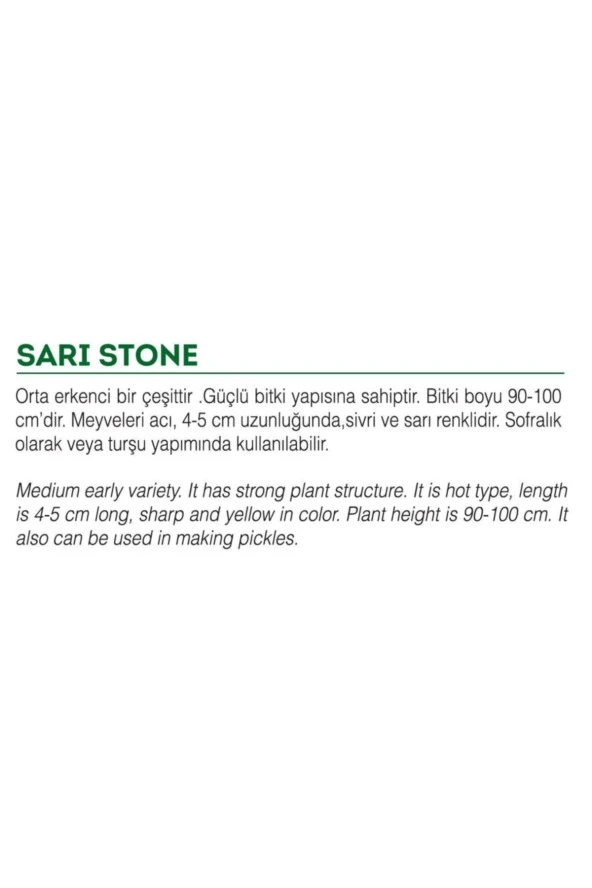 AGRODAL TARIM Ata Tohumu Yerli Doğal Turşuluk Acı Biber 500 Ad Tohum - Resim 2