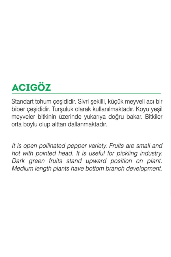 AGRODAL TARIM Ata Tohumu Yerli Doğal Turşuluk Acı Süs Biberi 100 Adet Tohum - 2