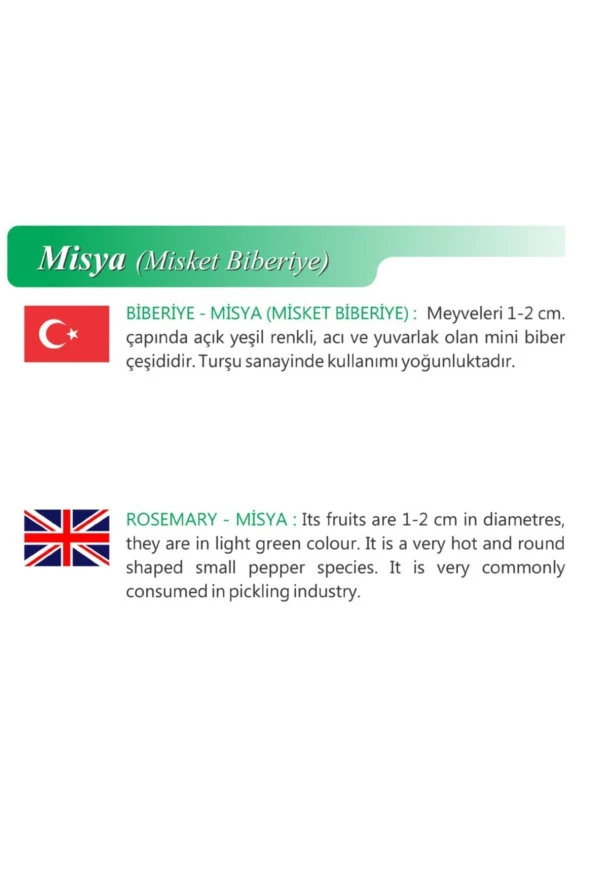 AGRODAL TARIM Ata Tohumu Yerli Doğal Turşuluk Acı Misket Biberi 500 Adet Tohum ürün görseli