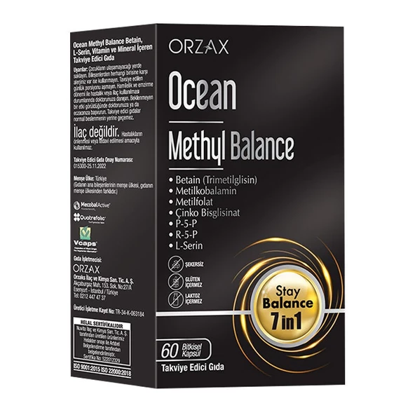 Ocean Methyl Balance Takviye Edici Gıda 60 Kapsül ürün görseli
