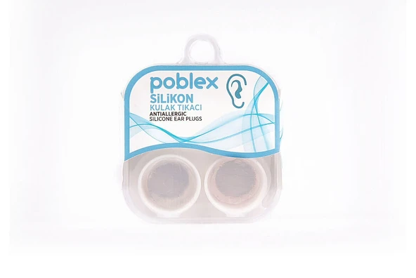 Poblex Silikon Kulak Tıkacı - Kulak Koruyucu Tıpası Saf Silikon 2'li